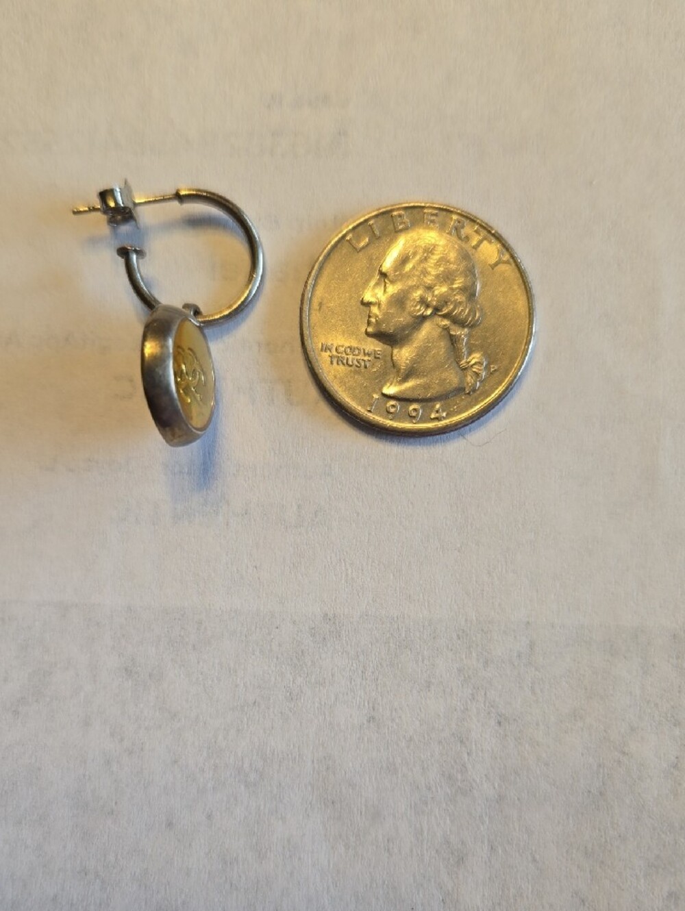 CHANEL Vintage Gold And Silver CC  Logo Drop Earrings - Picture 5 of 5